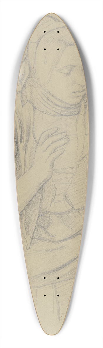 Jakob Becker - Junge Buerin, die Hnde erhoben 39.3 inch art pintail longboard deck