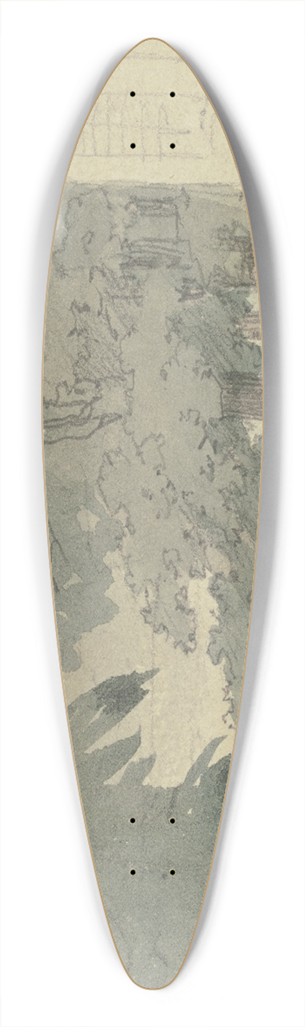 Jakob Becker - Park 39.3 inch art pintail longboard deck
