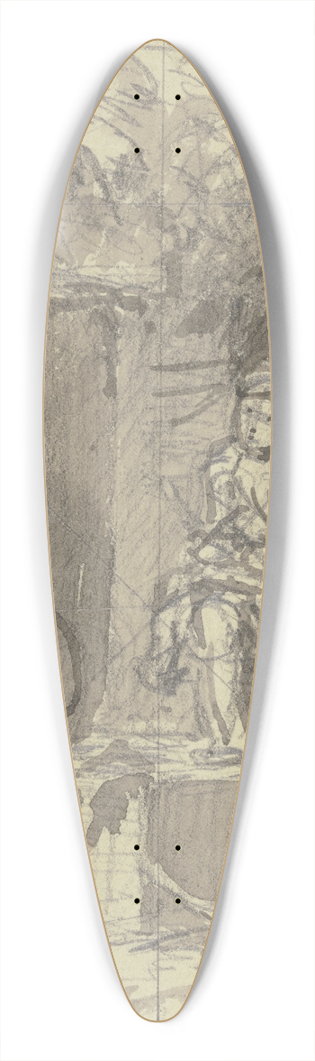 Jakob Becker - Resting farmers 39.3 inch art pintail longboard deck