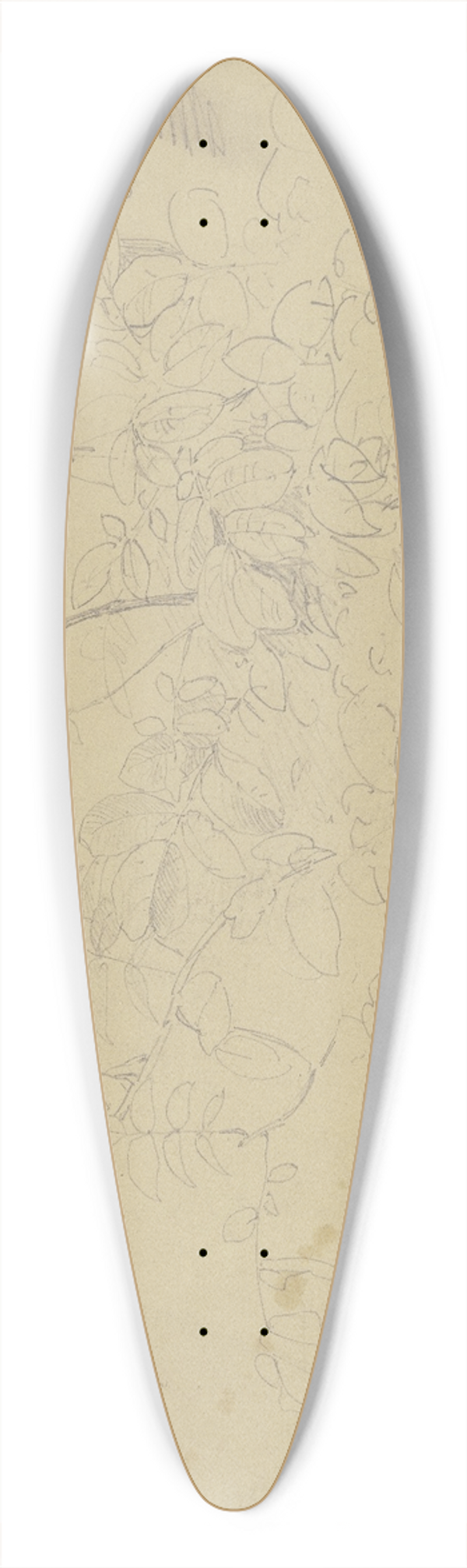 Jakob Becker - Shrubbery 39.3 inch art pintail longboard deck