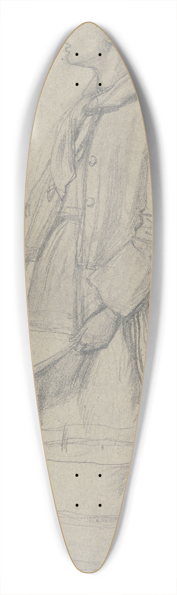 Jakob Becker - Singendes Bauernmdchen im Profil nach links 39.3 inch art pintail longboard deck