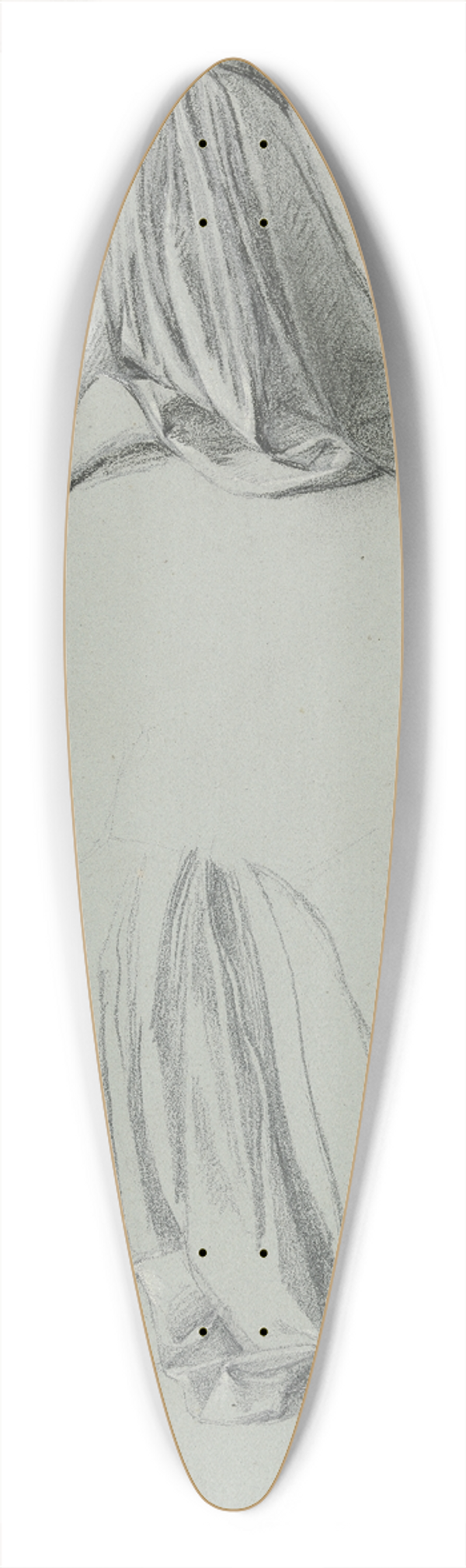 Jakob Becker - Studienblatt; Kniende weibliche Gewandfigur 39.3 inch art pintail longboard deck