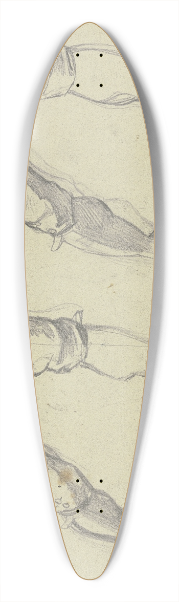 Jakob Becker - Two pairs of legs 39.3 inch art pintail longboard deck