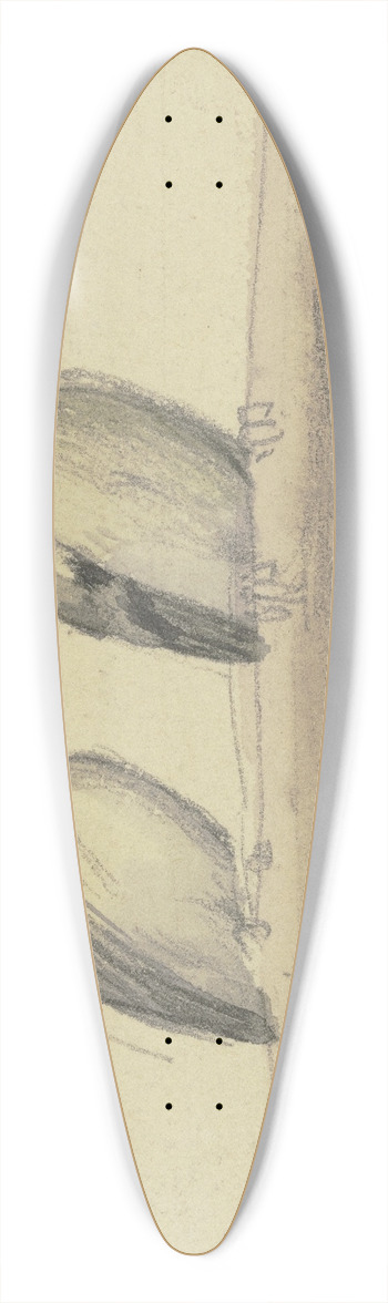 Jakob Becker - Zwei Vgel auf einer Stange 39.3 inch art pintail longboard deck