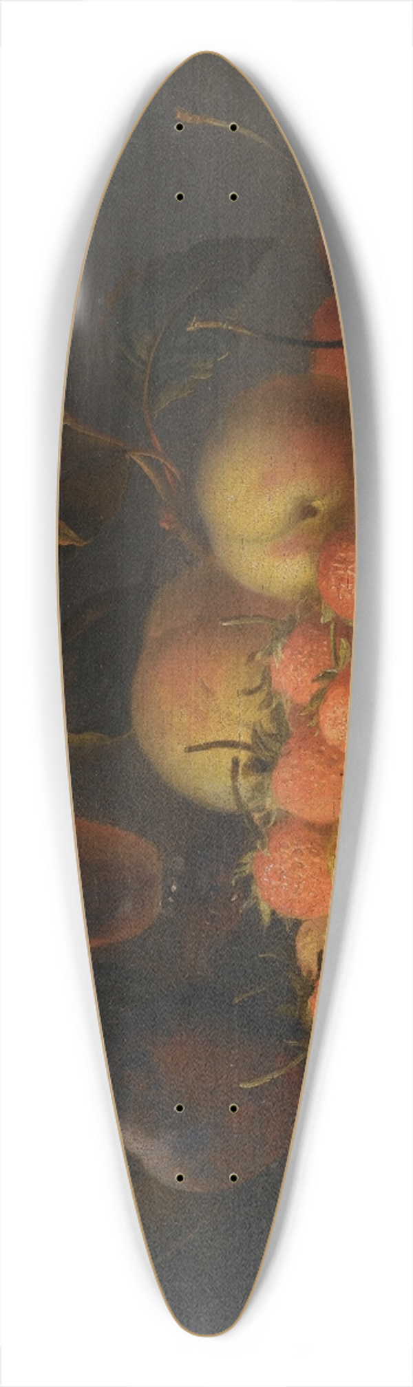 Jakob Bogdny - Still Life Of Strawberries, Cherries And Peaches On A Silver Dish 39.3 inch art pintail longboard deck