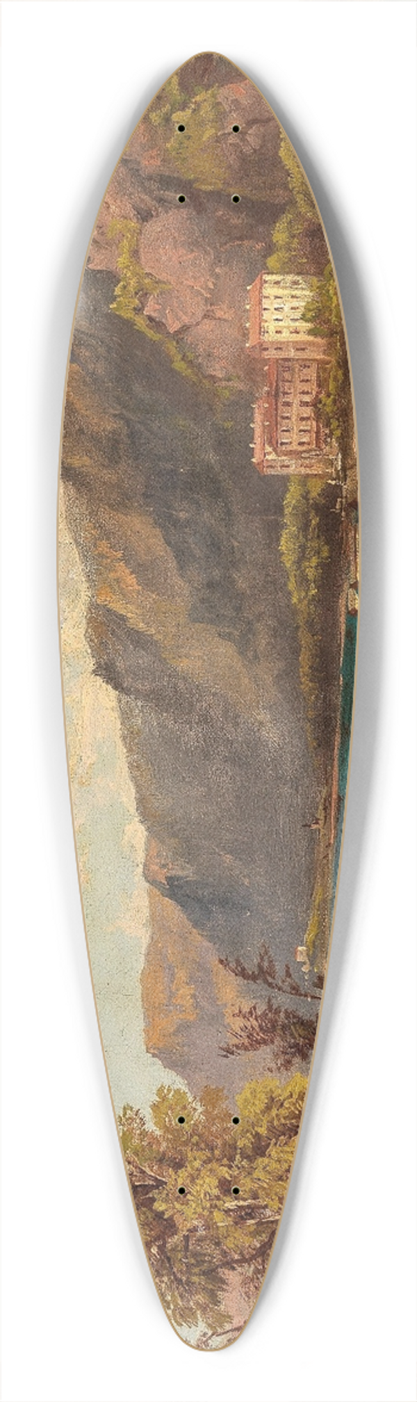 Jakob Canciani - View of Villach 39.3 inch art pintail longboard deck