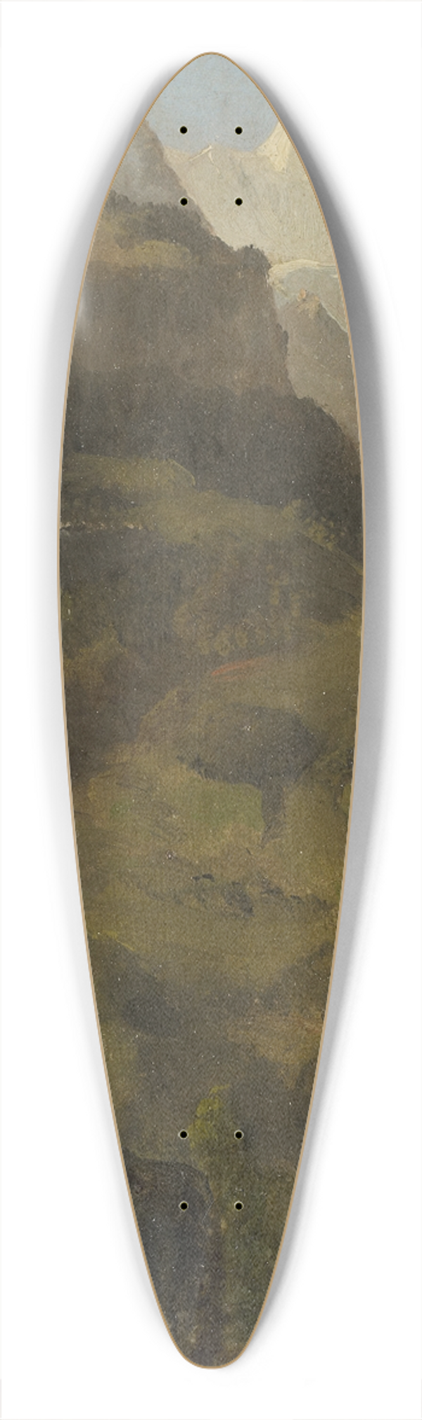 Jakob Christoph Miville - Reichenbach Falls and the Wetterhorn 39.3 inch art pintail longboard deck