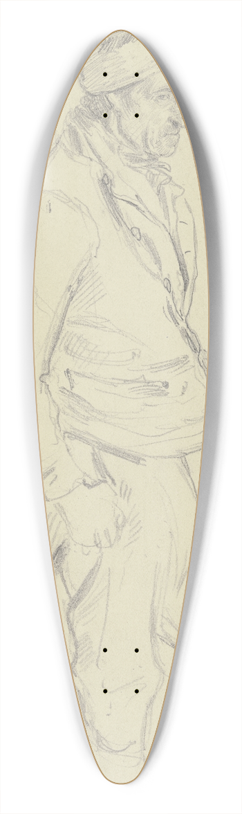Jakob Frchtegott Dielmann - Bauer Ruppert, Kniestck nach rechts 39.3 inch art pintail longboard deck