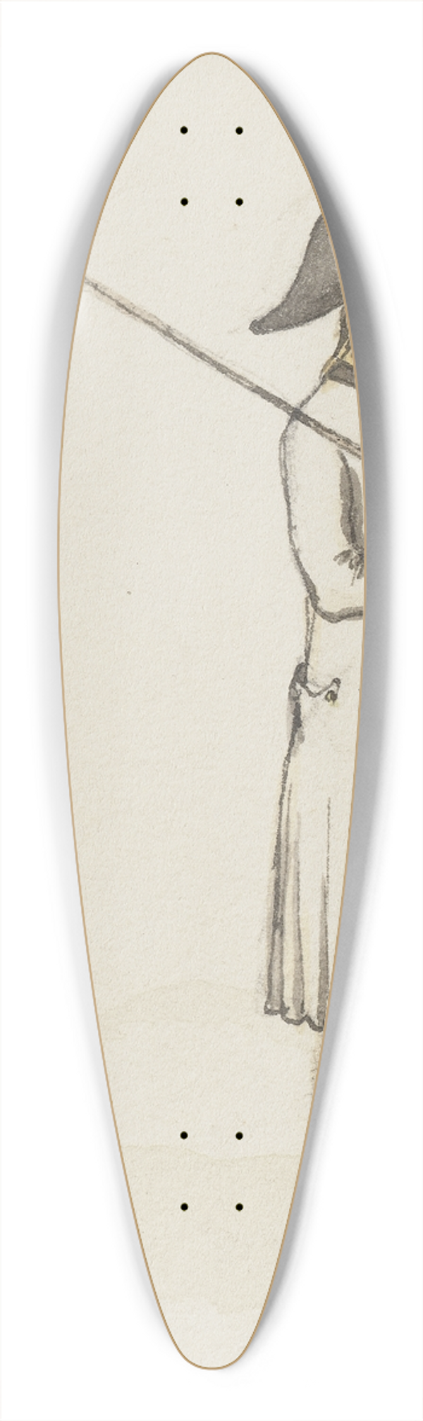 Jakob Frchtegott Dielmann - Ein Schfer mit dreieckigem Hut 39.3 inch art pintail longboard deck