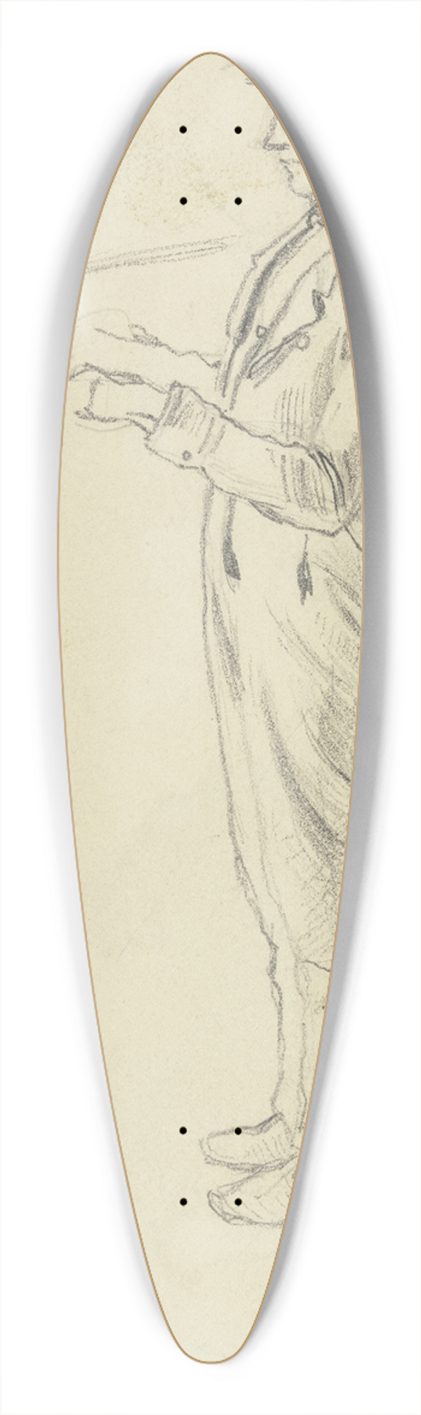 Jakob Frchtegott Dielmann - Ein Violinspieler nach links, er scheint blind zu sein 39.3 inch art pintail longboard deck