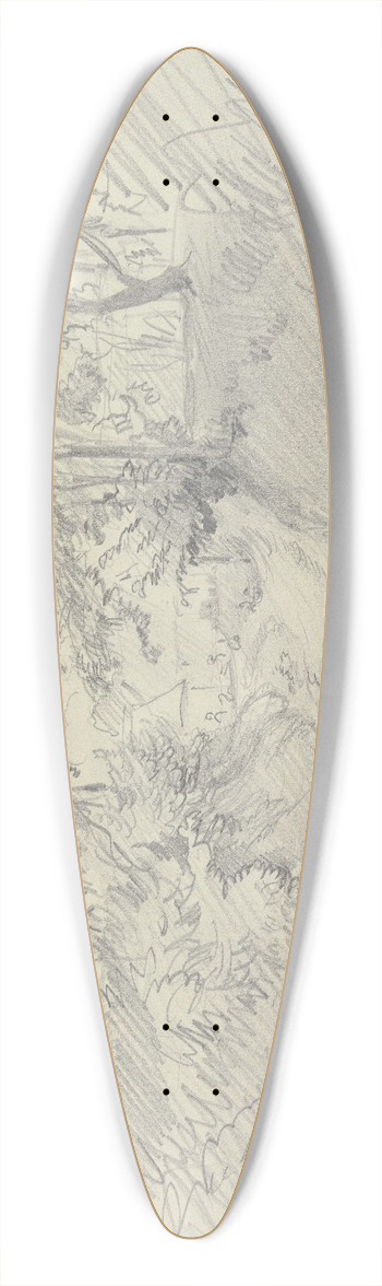 Jakob Frchtegott Dielmann - Ravine 39.3 inch art pintail longboard deck