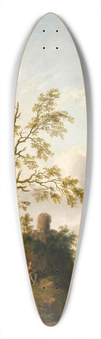 Jakob Philipp Hackert - Paysage 39.3 inch art pintail longboard deck