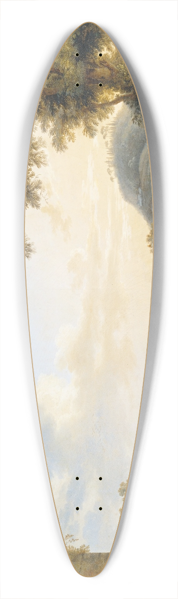 Jakob Philipp Hackert - View of Saint Peters in Rome 39.3 inch art pintail longboard deck