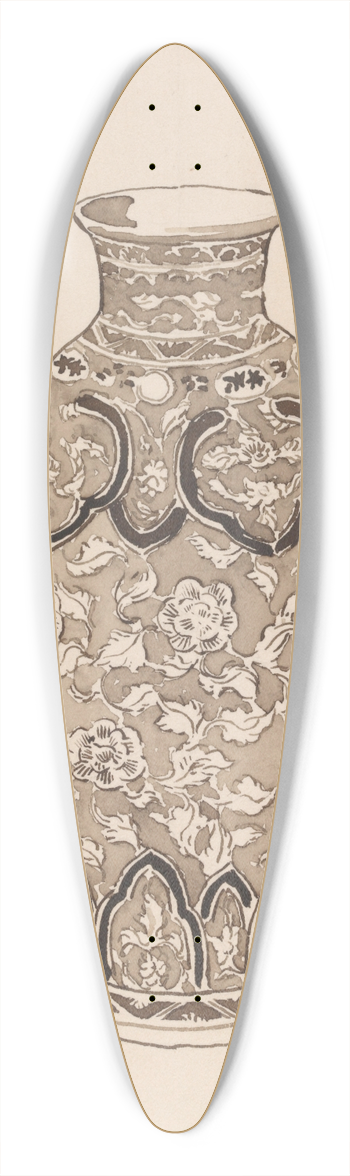 James Abbott McNeill Whistler - Cylindrical jar 39.3 inch art pintail longboard deck