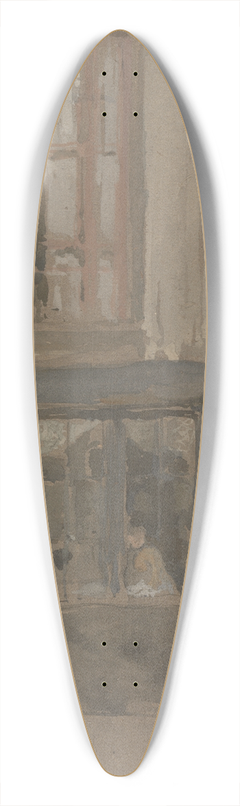 James Abbott McNeill Whistler - Facade of a House 39.3 inch art pintail longboard deck