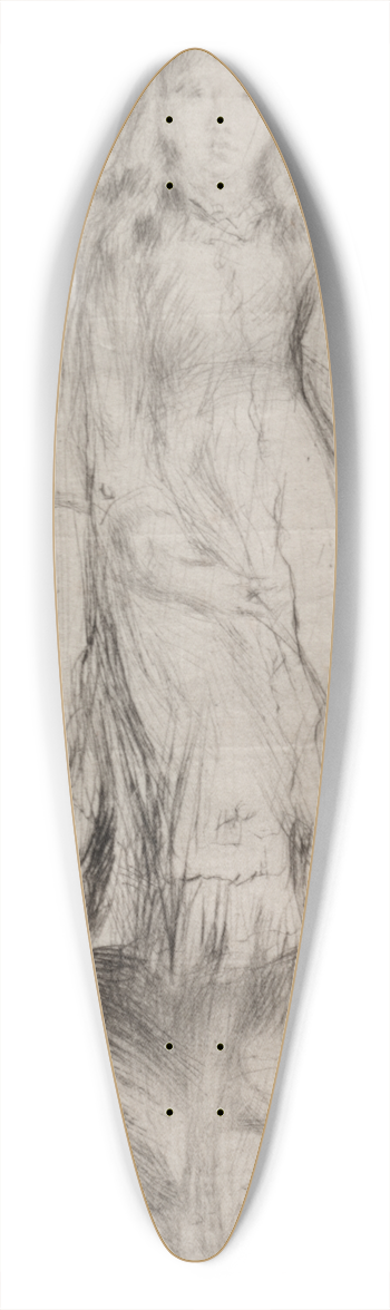 James Abbott McNeill Whistler - Florence Leyland 39.3 inch art pintail longboard deck