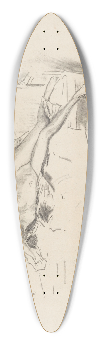 James Abbott McNeill Whistler - Nude Model, Reclining 39.3 inch art pintail longboard deck