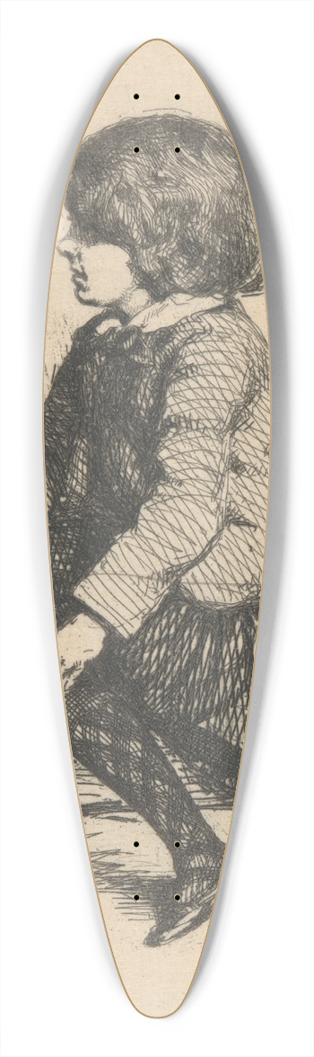 James Abbott McNeill Whistler - Seymour Seated 39.3 inch art pintail longboard deck