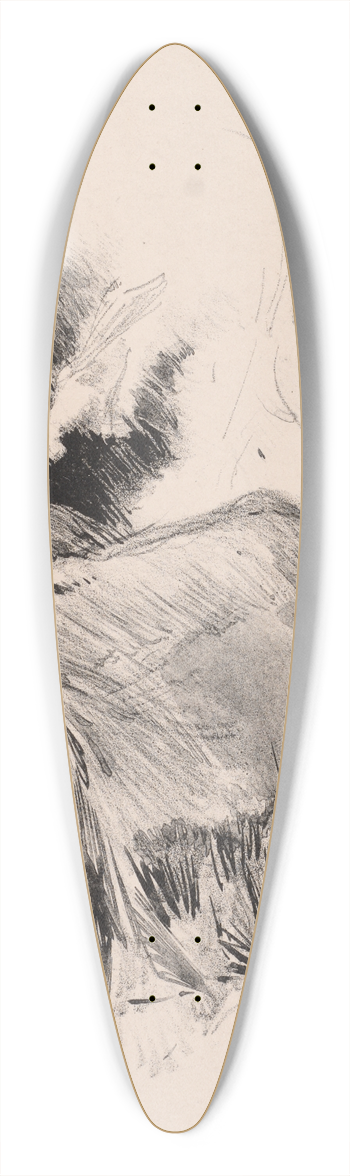 James Abbott McNeill Whistler - Study 39.3 inch art pintail longboard deck