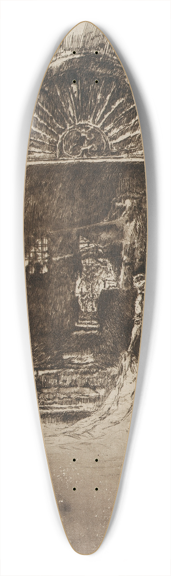 James Abbott McNeill Whistler - The Dyer 39.3 inch art pintail longboard deck