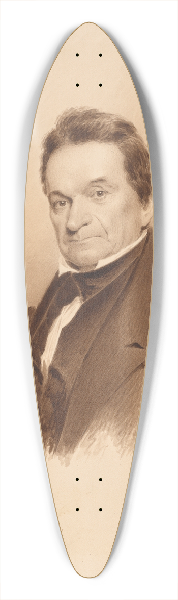 James Barton Longacre - Edward Livingston 39.3 inch art pintail longboard deck