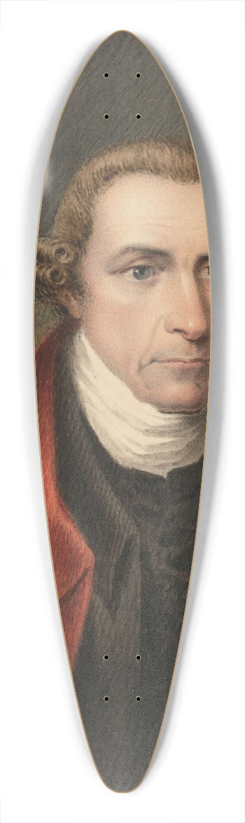 James Barton Longacre - Patrick Henry 39.3 inch art pintail longboard deck