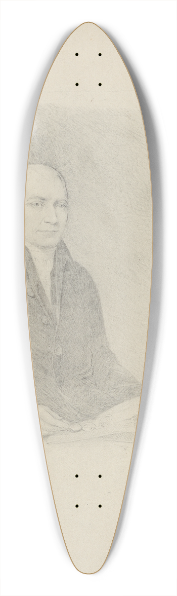 James Barton Longacre - Unidentified Man 39.3 inch art pintail longboard deck