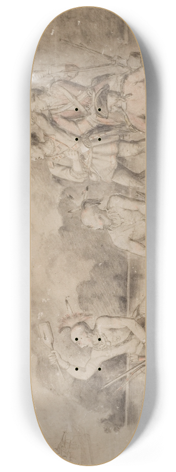 Charles Ferdinand Wimar - Canoe Scene 8.25 inch art skate deck
