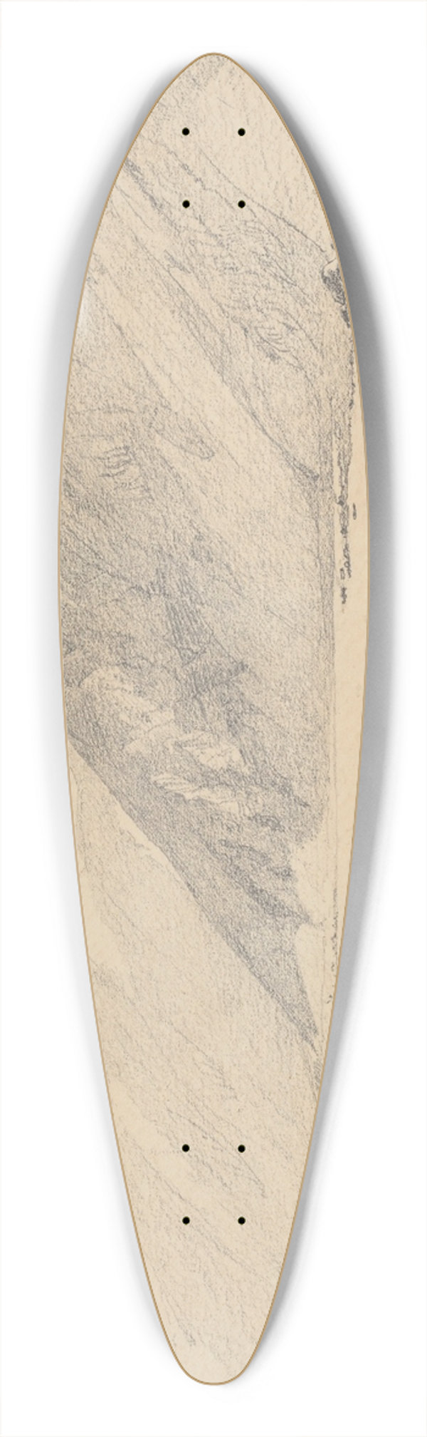 James Crowe Richmond - Island Bay 39.3 inch art pintail longboard deck