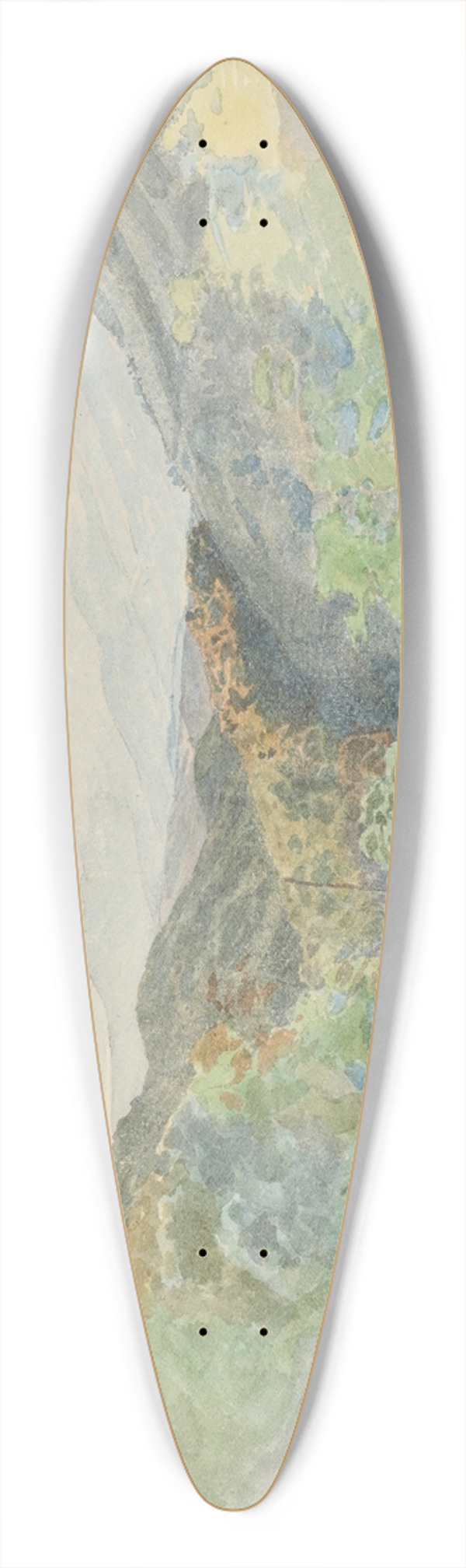James Crowe Richmond - On Collingwood Goldfields 39.3 inch art pintail longboard deck