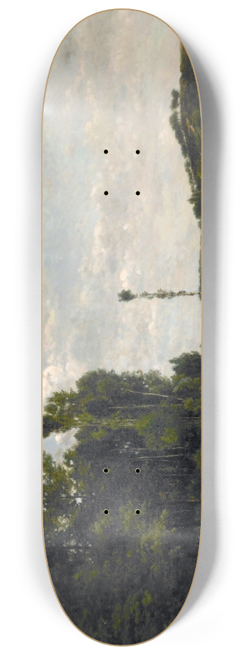 Charles Franois Daubigny - Banks of the Oise at Auvers 8.25 inch art skate deck