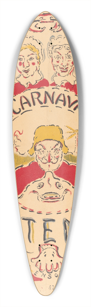 James Ensor - Affiche voor het carnaval van Oostende 39.3 inch art pintail longboard deck