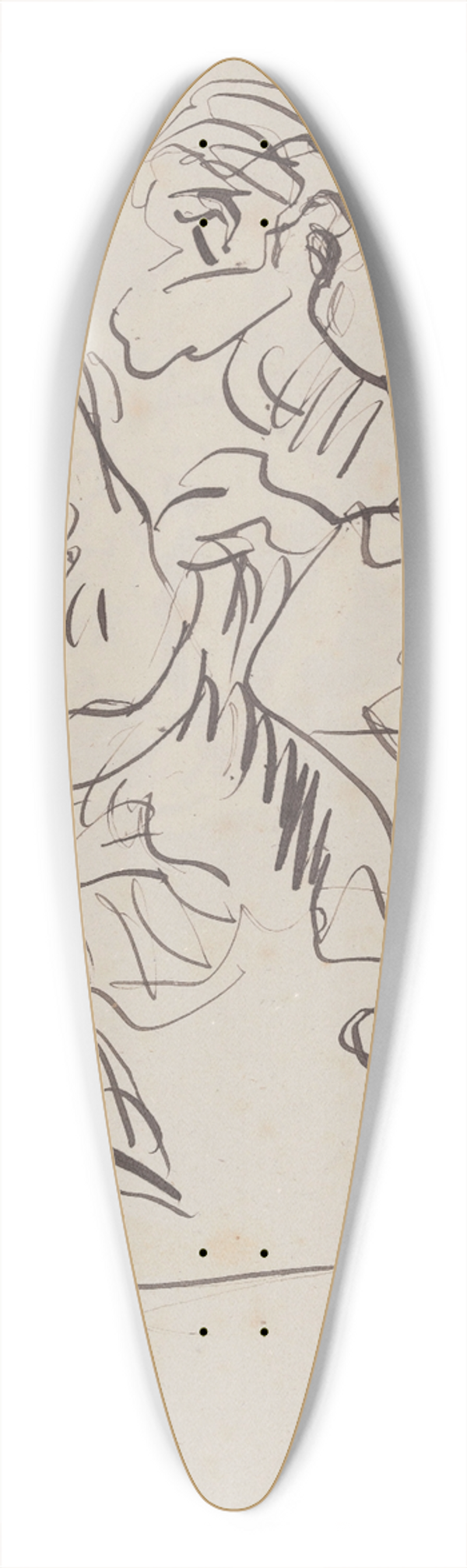 James Ensor - Arabian Horseman in Gallop 39.3 inch art pintail longboard deck