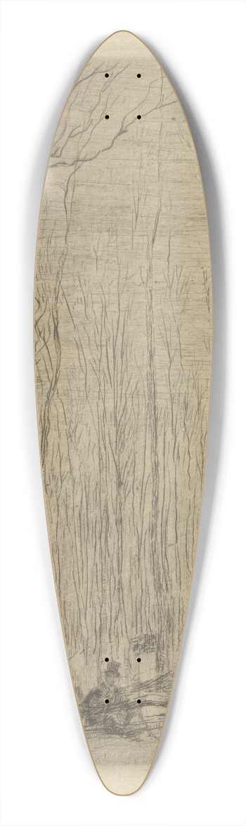 James Ensor - Bosgezicht te Groenendaal 39.3 inch art pintail longboard deck