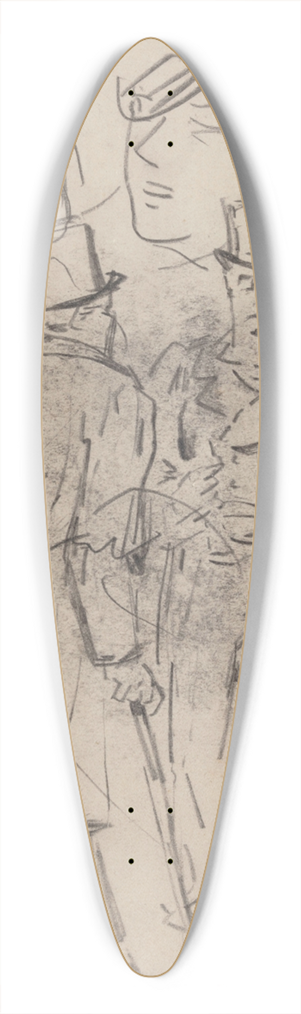 James Ensor - Copy after Grvin 39.3 inch art pintail longboard deck