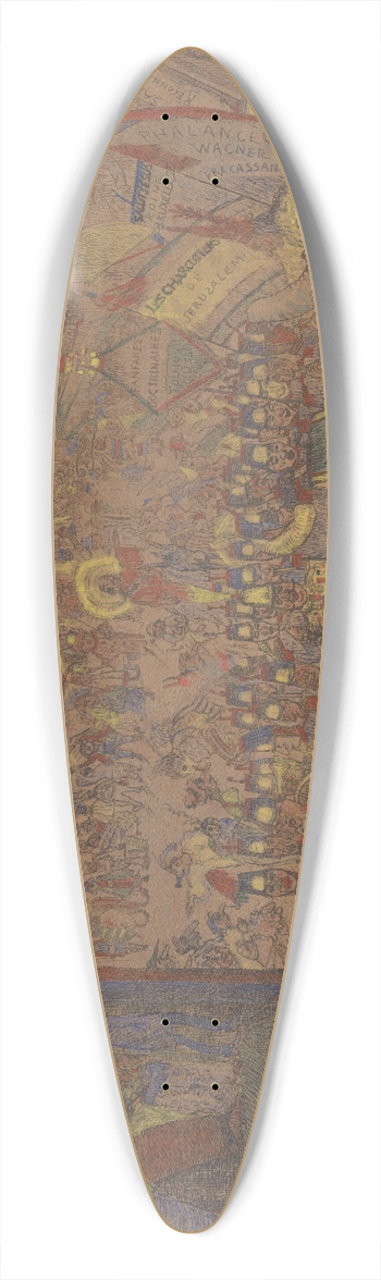 James Ensor - De intocht van Christus te Brussel 39.3 inch art pintail longboard deck