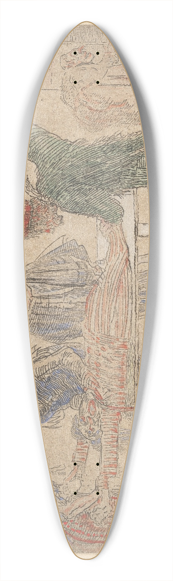 James Ensor - De Moord 39.3 inch art pintail longboard deck