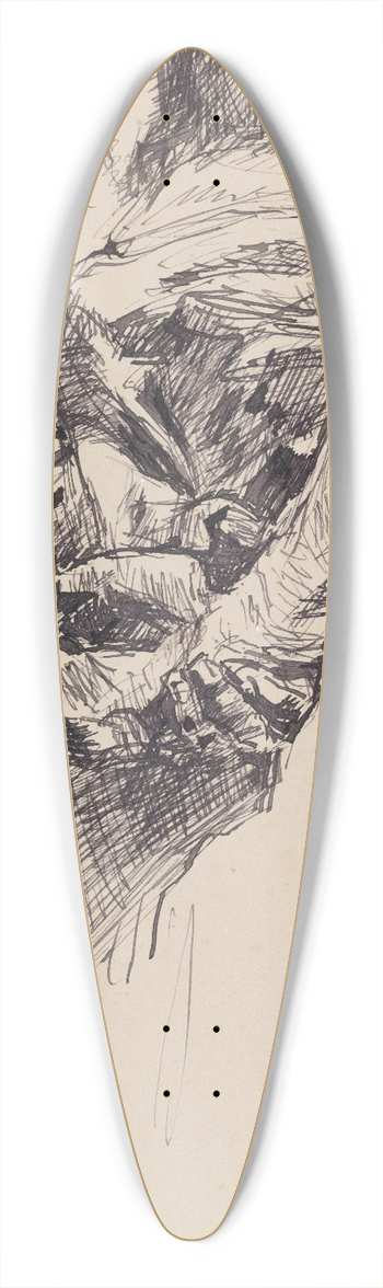 James Ensor - Hands, Ornament 39.3 inch art pintail longboard deck