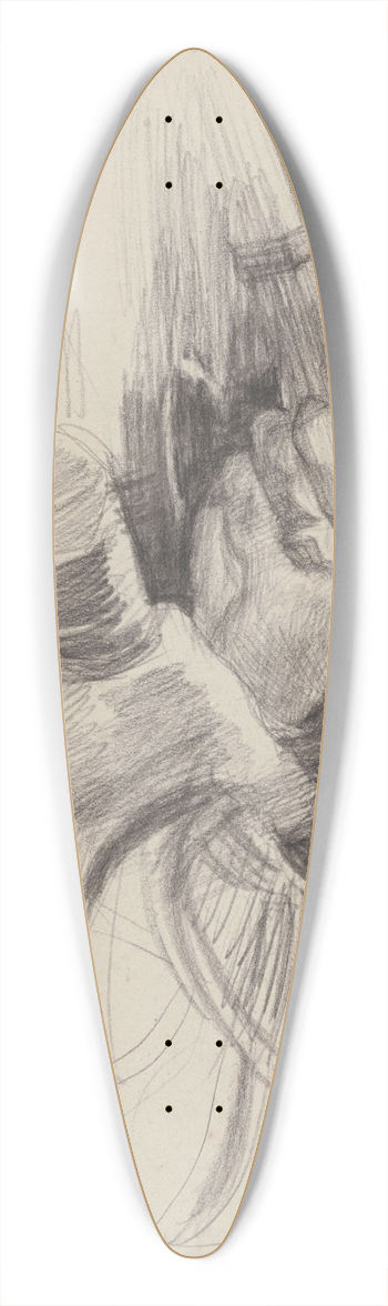 James Ensor - Hand with Barrel 39.3 inch art pintail longboard deck