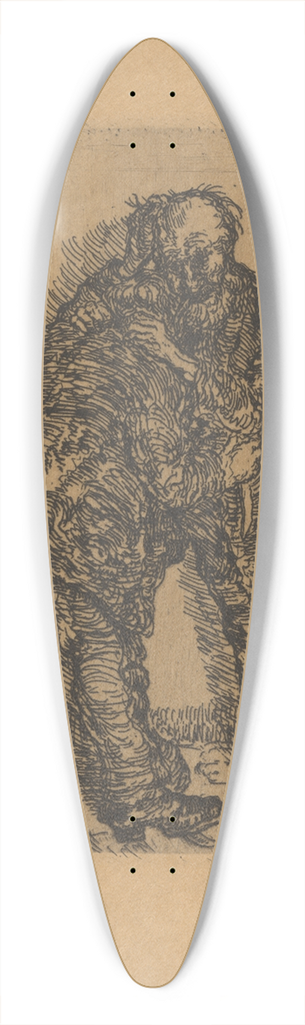 James Ensor - Het gevecht 39.3 inch art pintail longboard deck