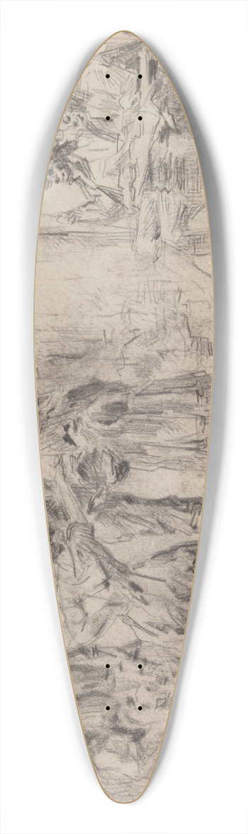 James Ensor - In Front of the Alcalde 39.3 inch art pintail longboard deck