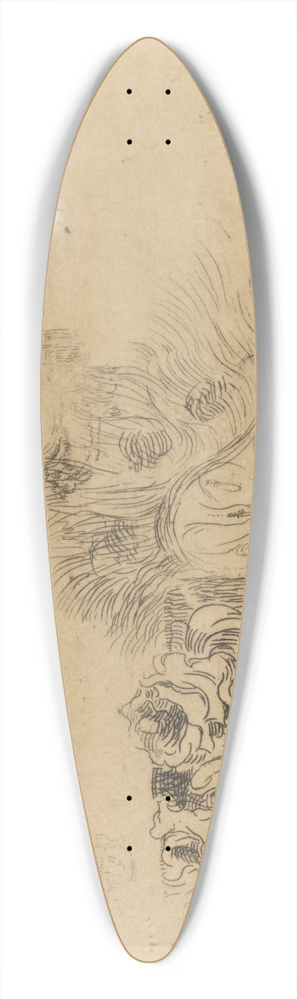 James Ensor - Kroonkandelaar en vaas 39.3 inch art pintail longboard deck