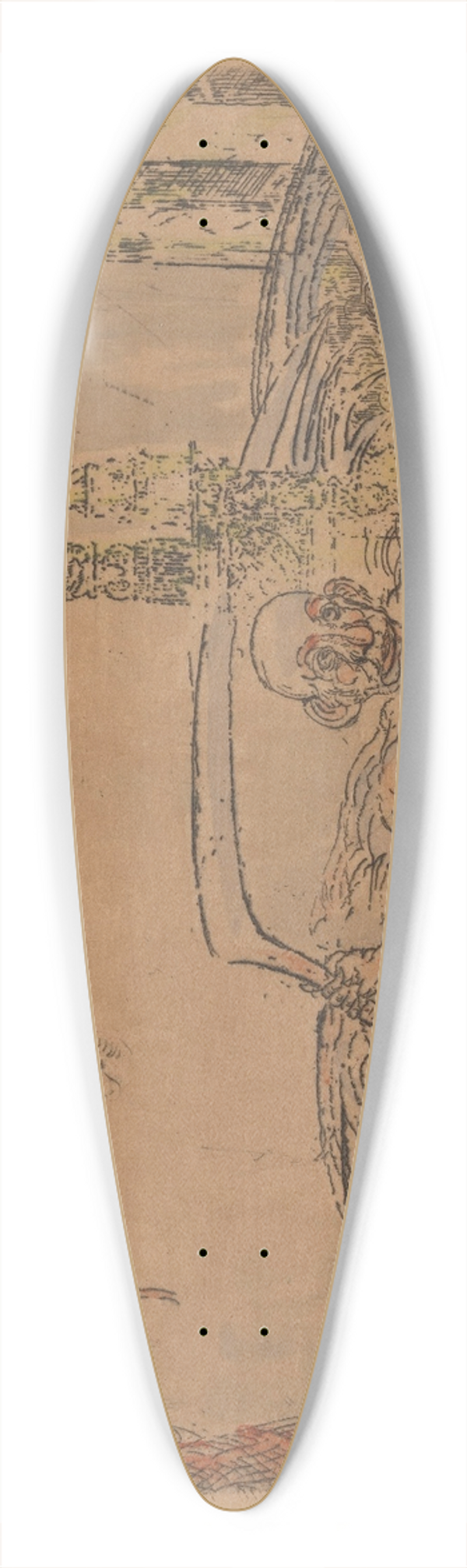 James Ensor - Lust 39.3 inch art pintail longboard deck