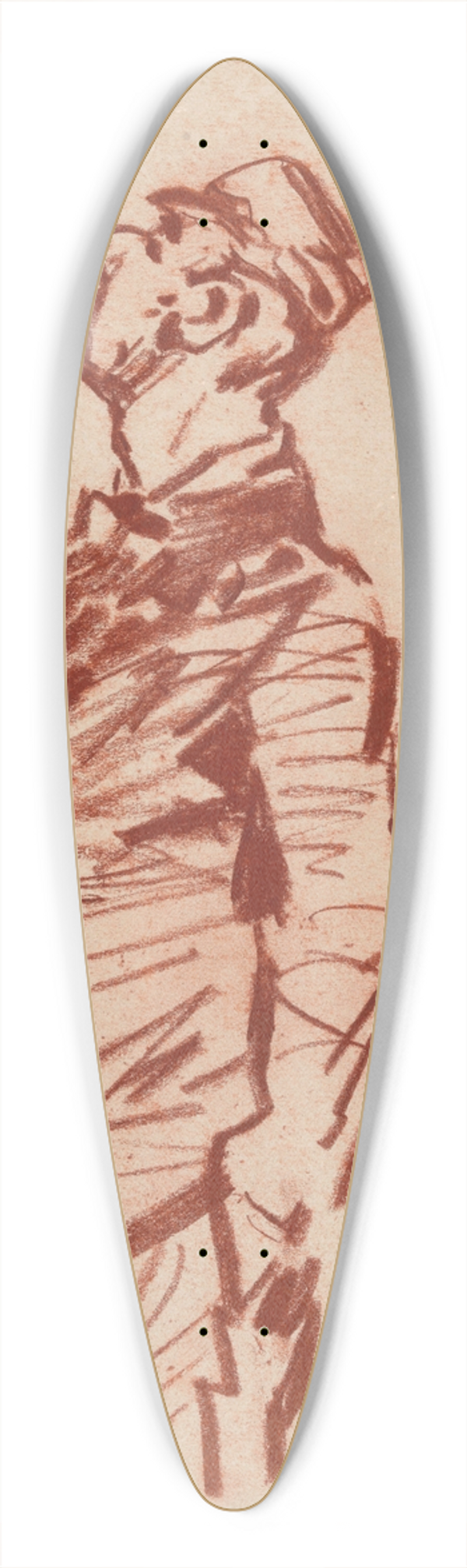 James Ensor - Man with a Cap 39.3 inch art pintail longboard deck