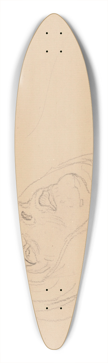 James Ensor - My Dead Mother IV 39.3 inch art pintail longboard deck