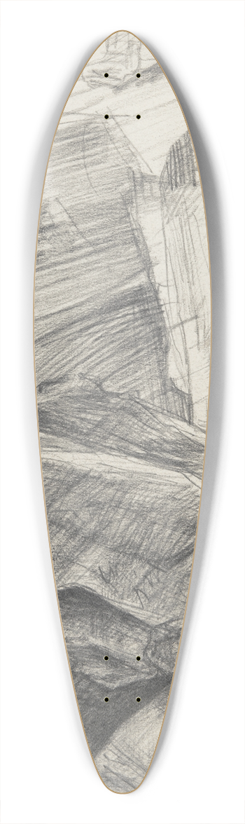 James Ensor - Papers and Books Arranged on aTable 39.3 inch art pintail longboard deck