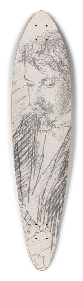 James Ensor - Portrait of the Artist Henry de Groux 39.3 inch art pintail longboard deck