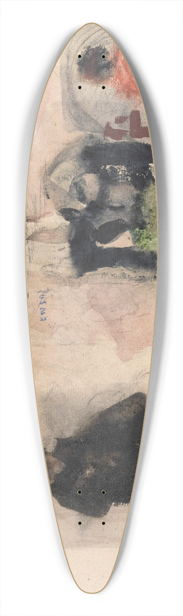 James Ensor - Silhouettes 39.3 inch art pintail longboard deck