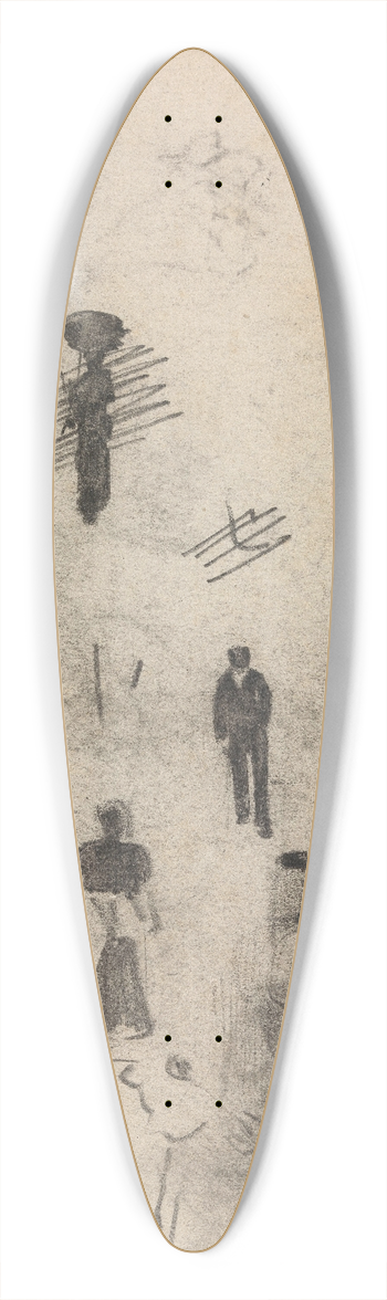 James Ensor - Silhouettes 39.3 inch art pintail longboard deck