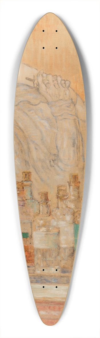 James Ensor - The Artists Mother in Death 39.3 inch art pintail longboard deck
